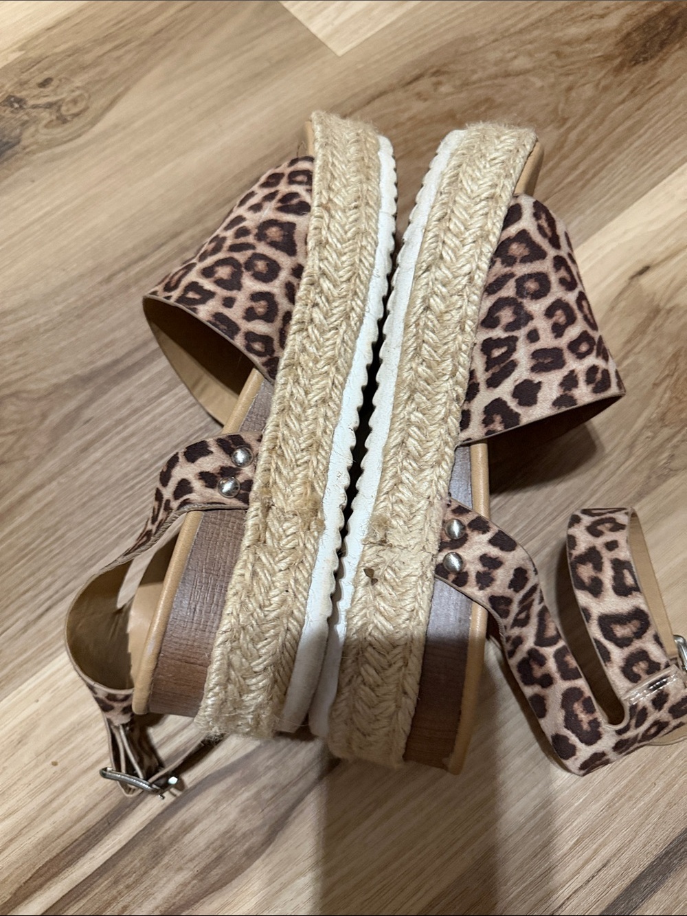 Soda Leopard Print Ankle-Strap Sandal - Tan/Brown - Picture 4 of 5